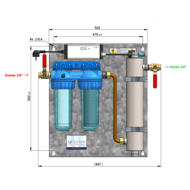 Stérilisateur UV Germi - Station UVFILTER+ W48