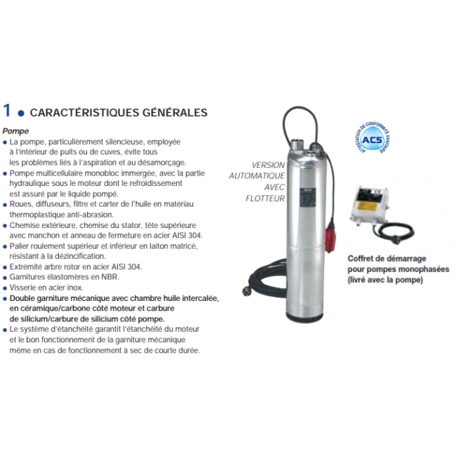 Kit de pompage pour puits - profondeur maxi 15m