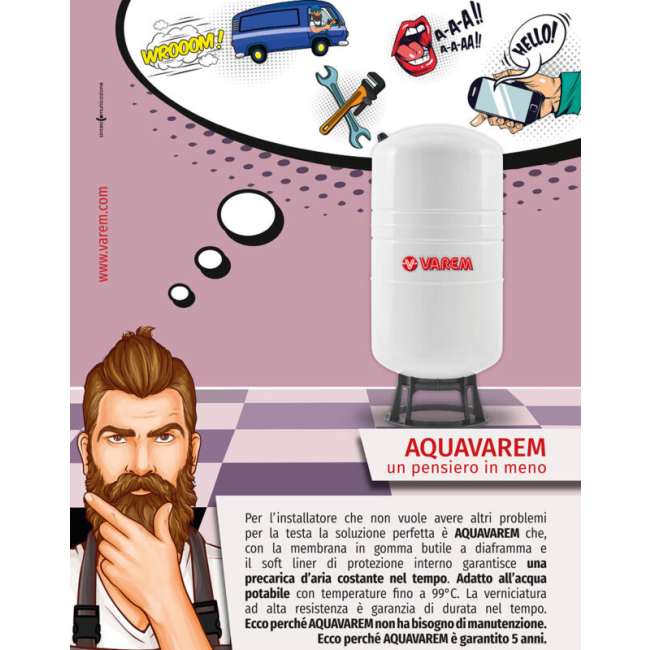 Réservoir à diaphragme Aquavarem - 60L à 280L Vertical