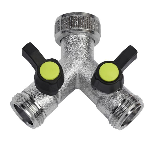 Robinet double entrée ¾'' sortie ¾'' Y métal