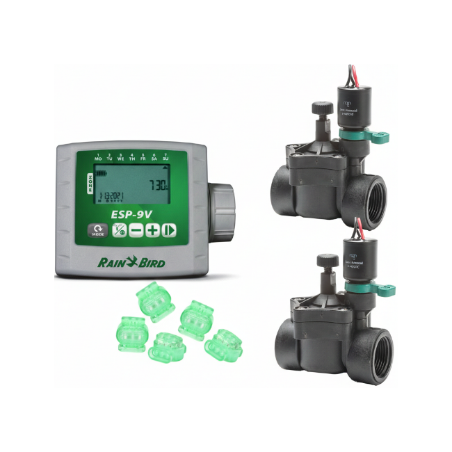 Kit complet RAIN BIRD ESP 9V 2 Stations + 2 électrovannes