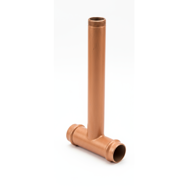 Té réhausse acier pour tuyaux PVC