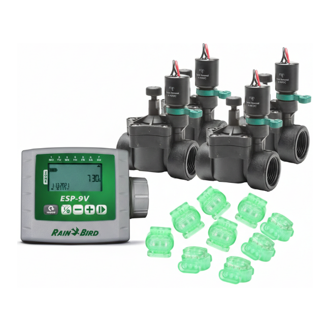 Kit complet RAIN BIRD ESP 9V 4 Stations + 4 électrovannes