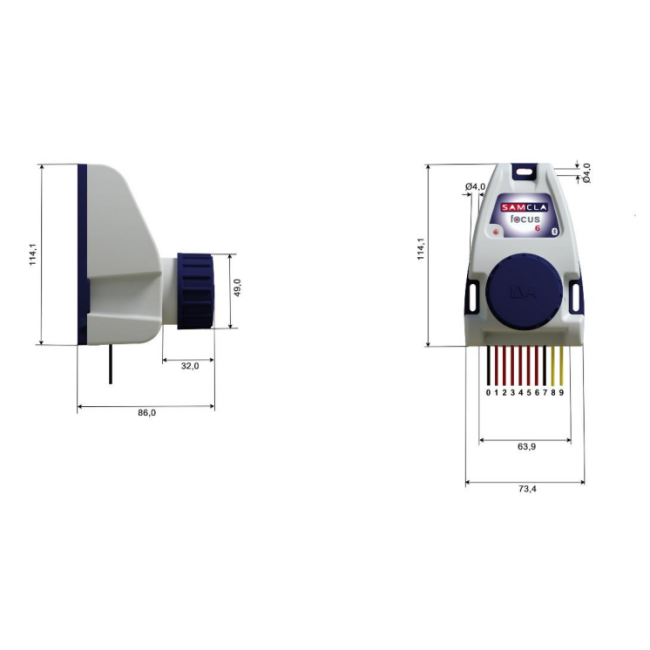 Programmateur SAMCLA Focus Bluetooth à Piles - 1 à 6 stations