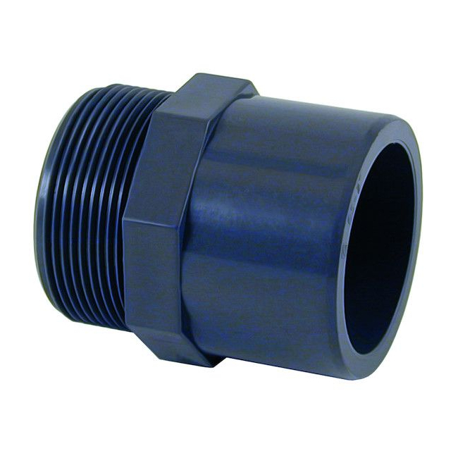 Embout PVC pression 90 mm fileté 2"1/2 à coller