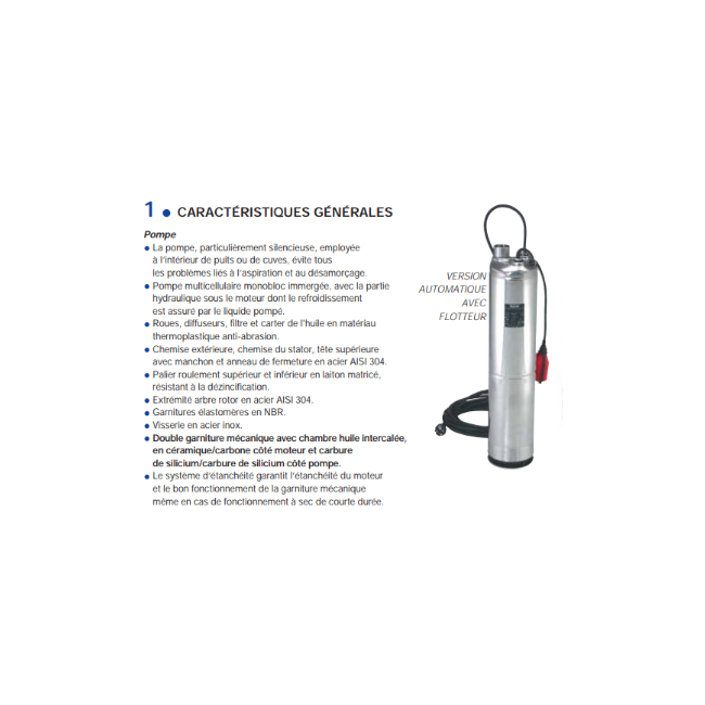 Kit de pompage pour puits - profondeur maxi 15m