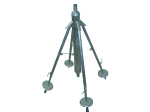 Quadripied métallique réglable 2"