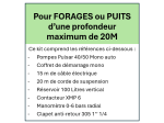 Kit de pompage pour puits - profondeur maxi 15m