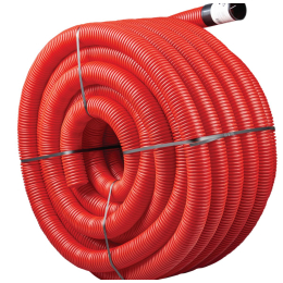 Gaine annelée TPC rouge 63mm 50m